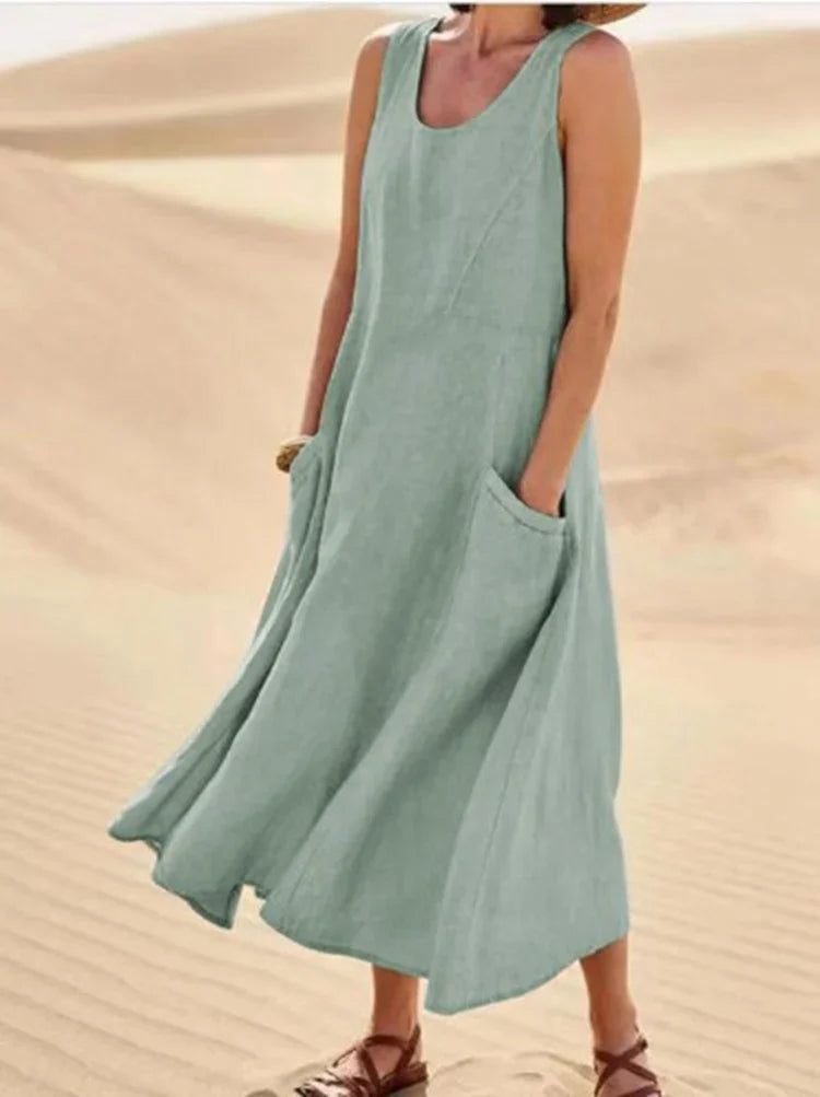 Vestido sin mangas para mujer