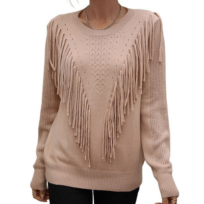Sophie - Elegante jersey de otoño con flecos para mujer