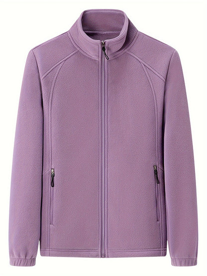 Nina | Chaqueta de felpa para mujer con cuello alto y manga larga