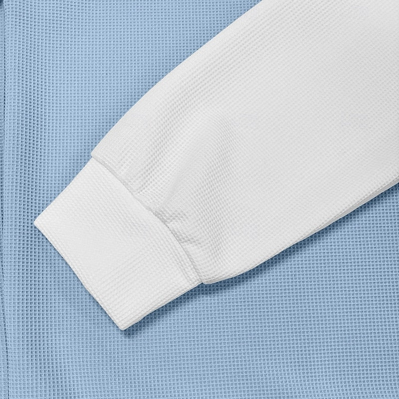Męska Bluza Zamek Do Połowy Kontrastowe Rękawy Reglan Stójka