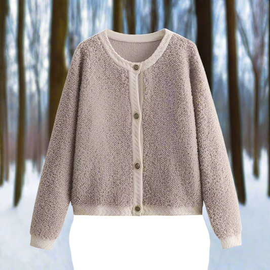Chaqueta de punto atemporal: cálida y moderna para mujer