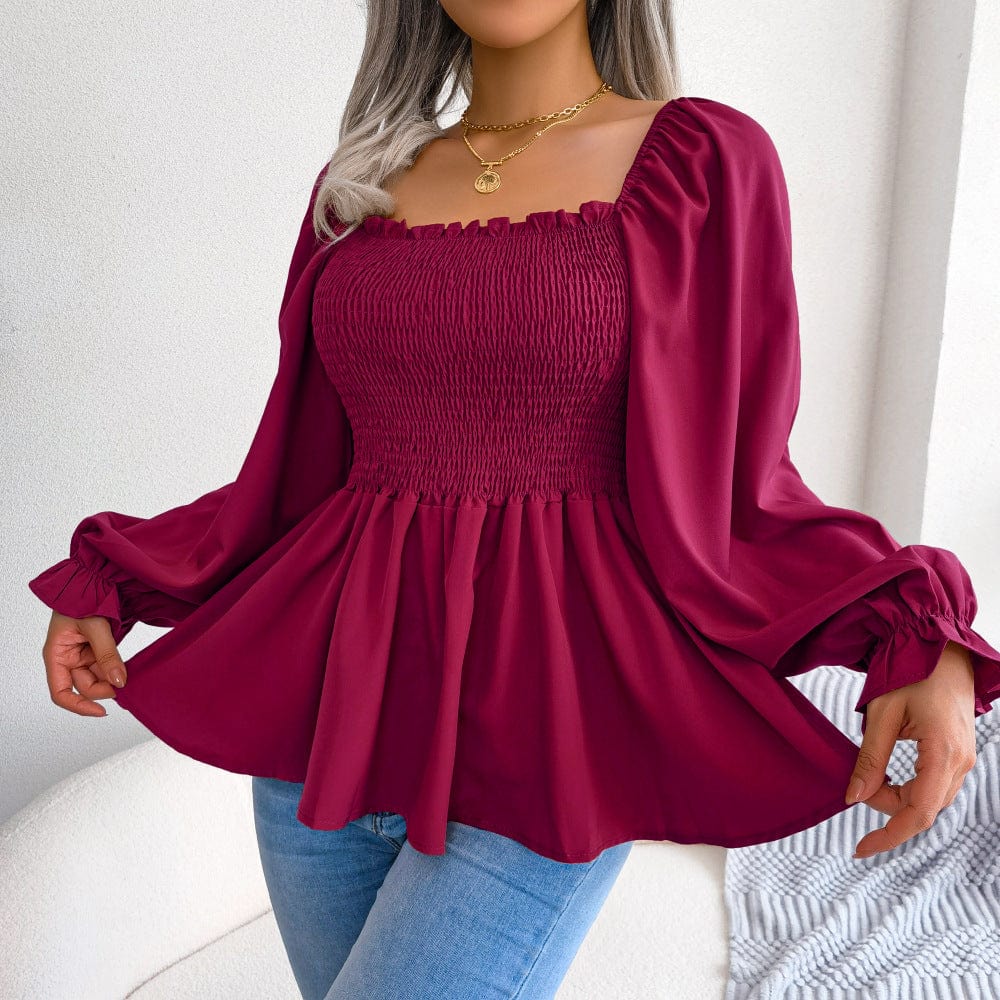 Hazel Camisa de gasa de manga larga