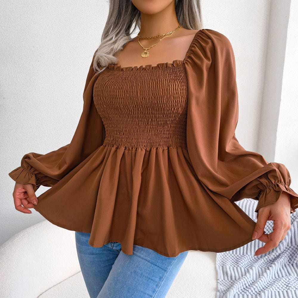 Hazel Camisa de gasa de manga larga