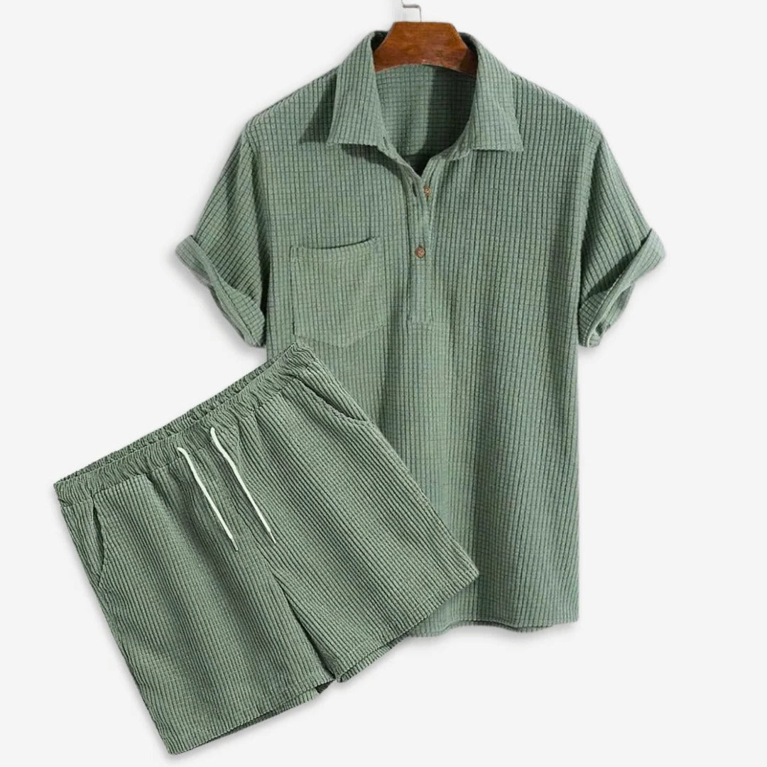 Męski Komplet Polo Ze Spodenkami