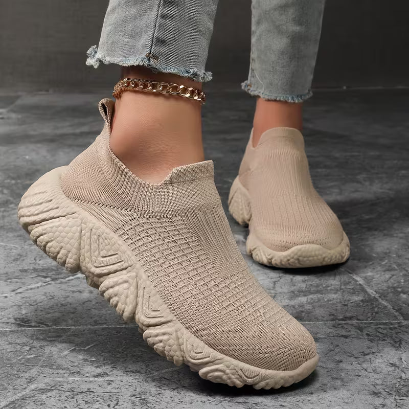 Sneakersy Damskie Wsuwane na Platformie