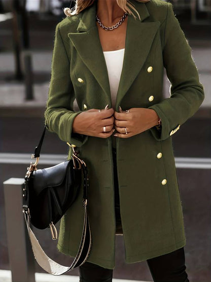 Chimenea de doble botonadura para mujer