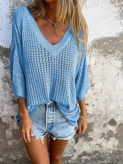 Karla | Top de punto con escote en V