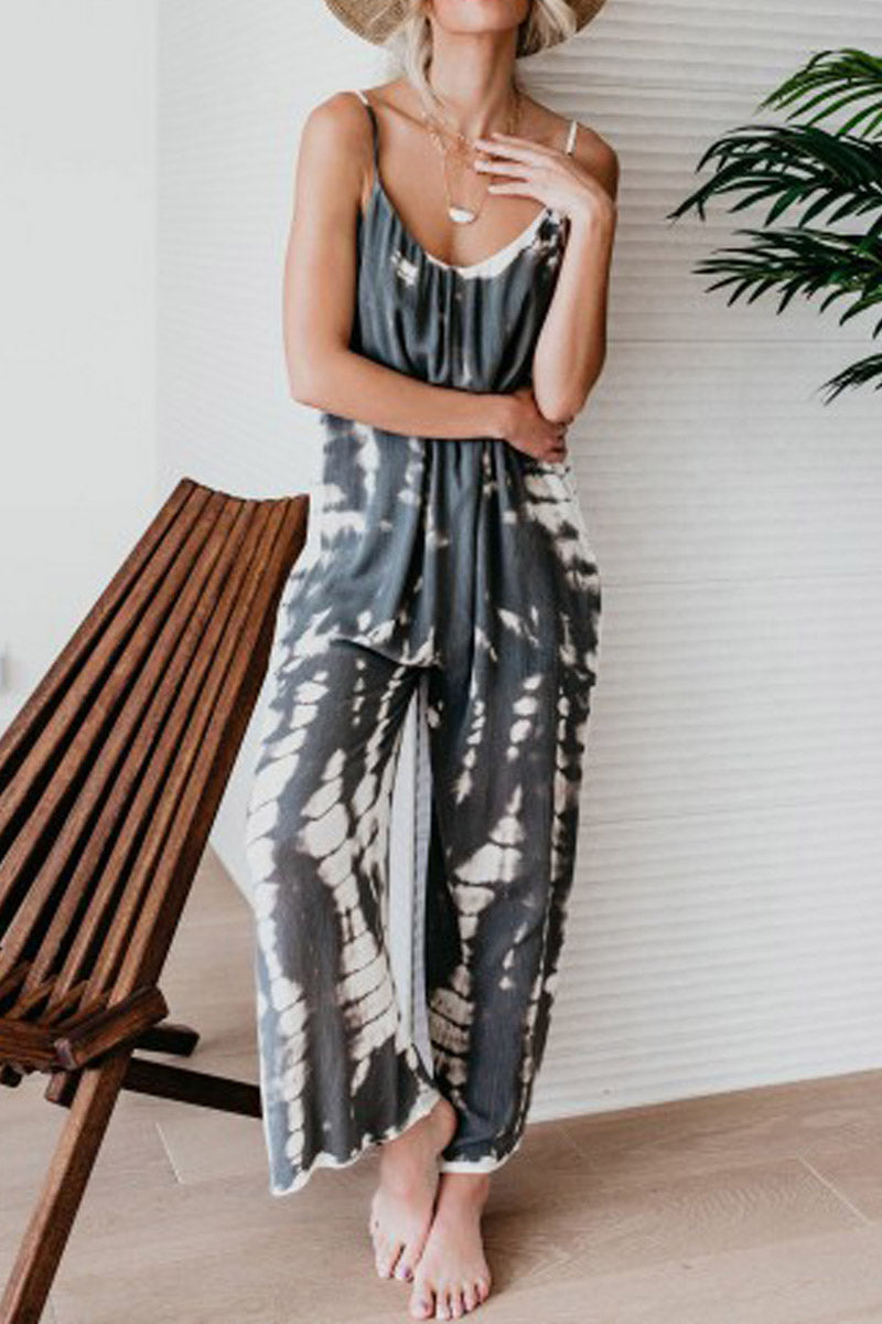 Fashion Mono con tirantes y piernas anchas