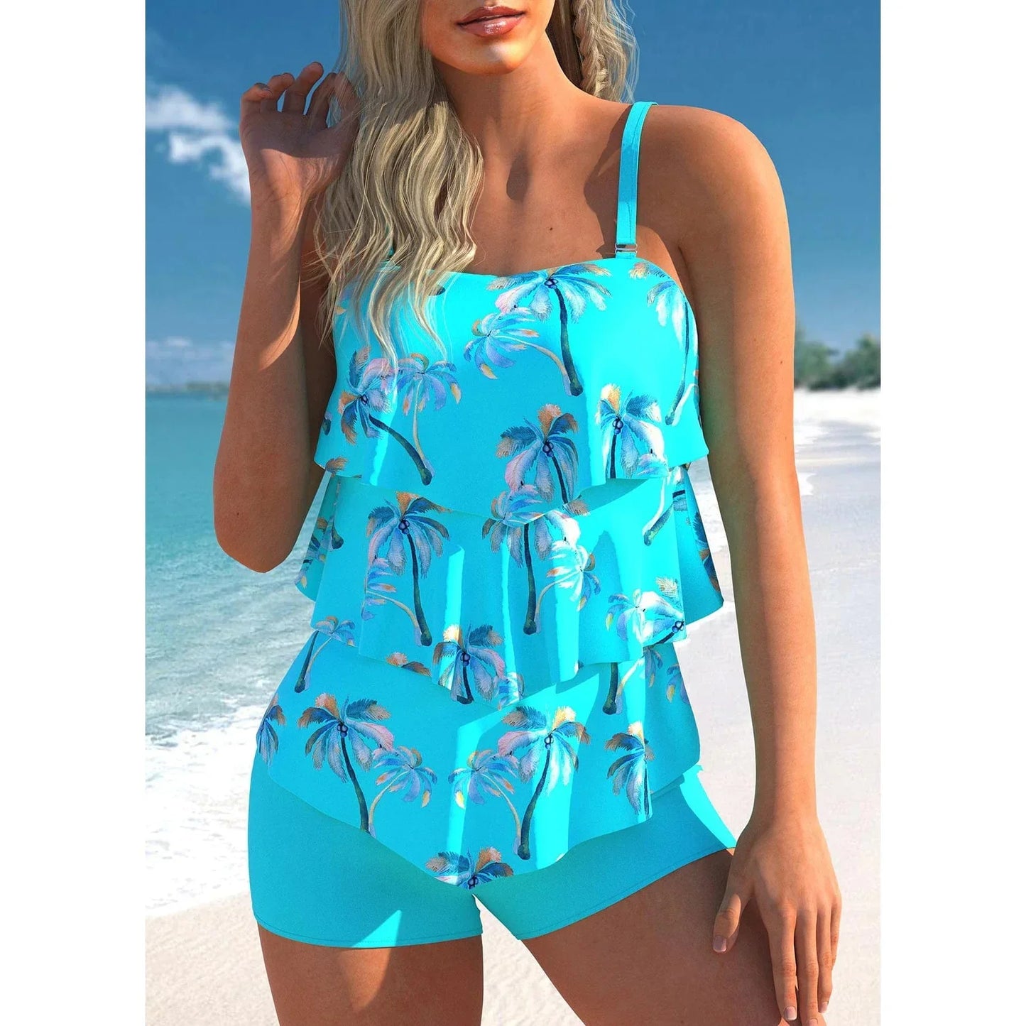 Ami - Elegante tankini azul