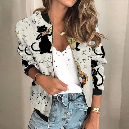 Chaqueta estampada con cremallera | Grace