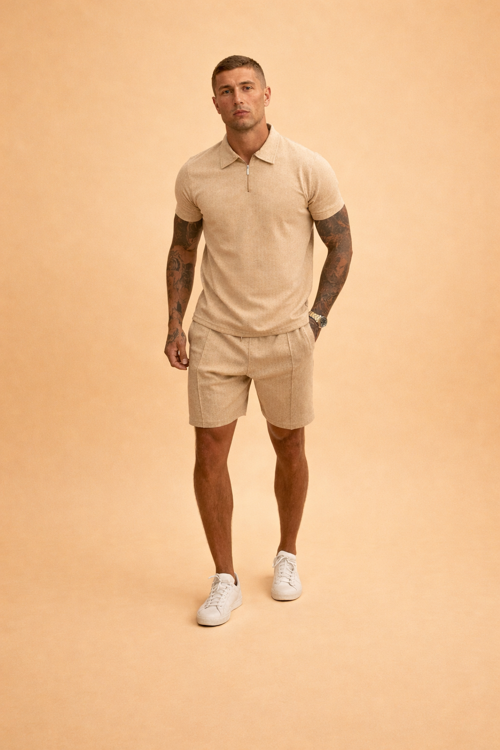 Męski Komplet Polo Zip