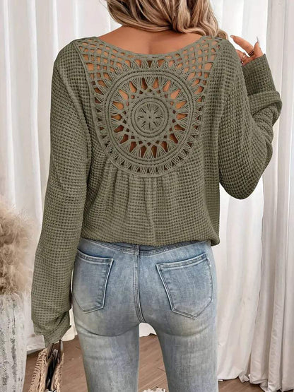 Jersey de punto para mujer con cuello en V