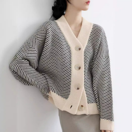 Rhoda Cardigan | Chaqueta de espiga oversize con botones