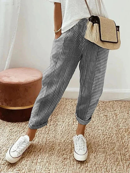 Pantalones a rayas Elegantes y versátiles
