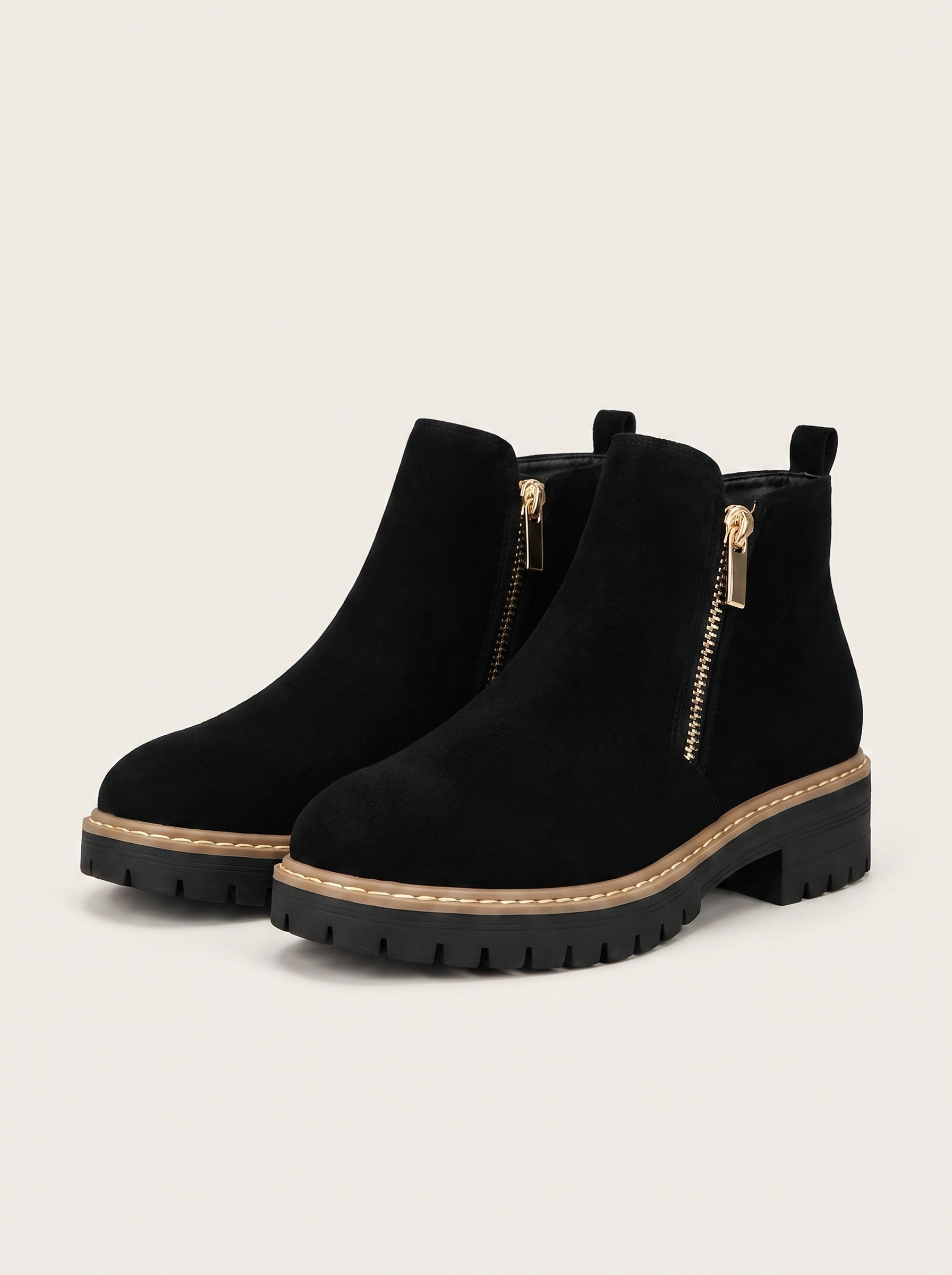 Damskie Botki Ankle Boots Z Zameczkiem