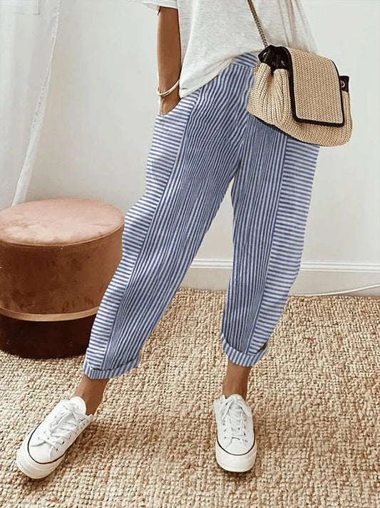 Pantalones a rayas Elegantes y versátiles