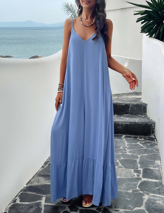 Vestido strapless con bolsillos
