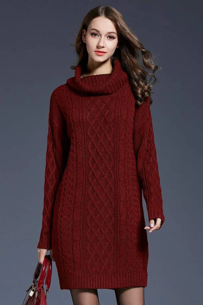 Els - Vestido jersey de punto para otoño e invierno