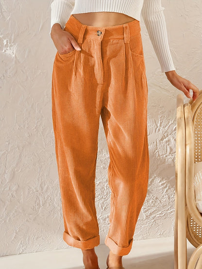 Pantalón casual de mujer con cintura alta