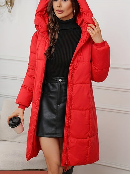 Chaqueta casual cálida con capucha para mujer | Ideal para otoño/invierno