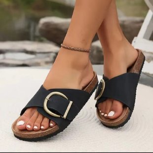 Layla® | Sandalias de mujer con hebilla grande
