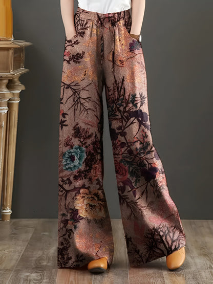 Honoria | Pantalones anchos Effortless con estampado floral