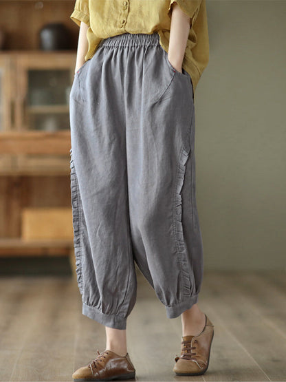 Chike - Pantalones de harén con volantes