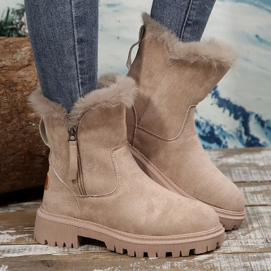 Zara - Botas de invierno para mujer, cómodas y con estilo