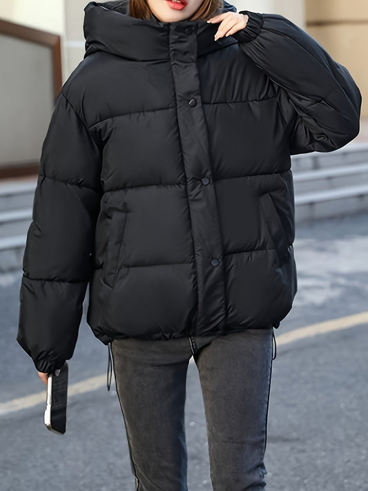 Chaqueta de invierno casual gruesa con capucha y cremallera para mujer | Perfecta para otoño/invierno