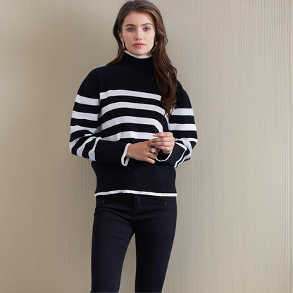 Mira | Jersey de rayas y cuello alto