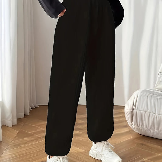 Emma | Pantalones de chándal Casual de punto gofre para mujer