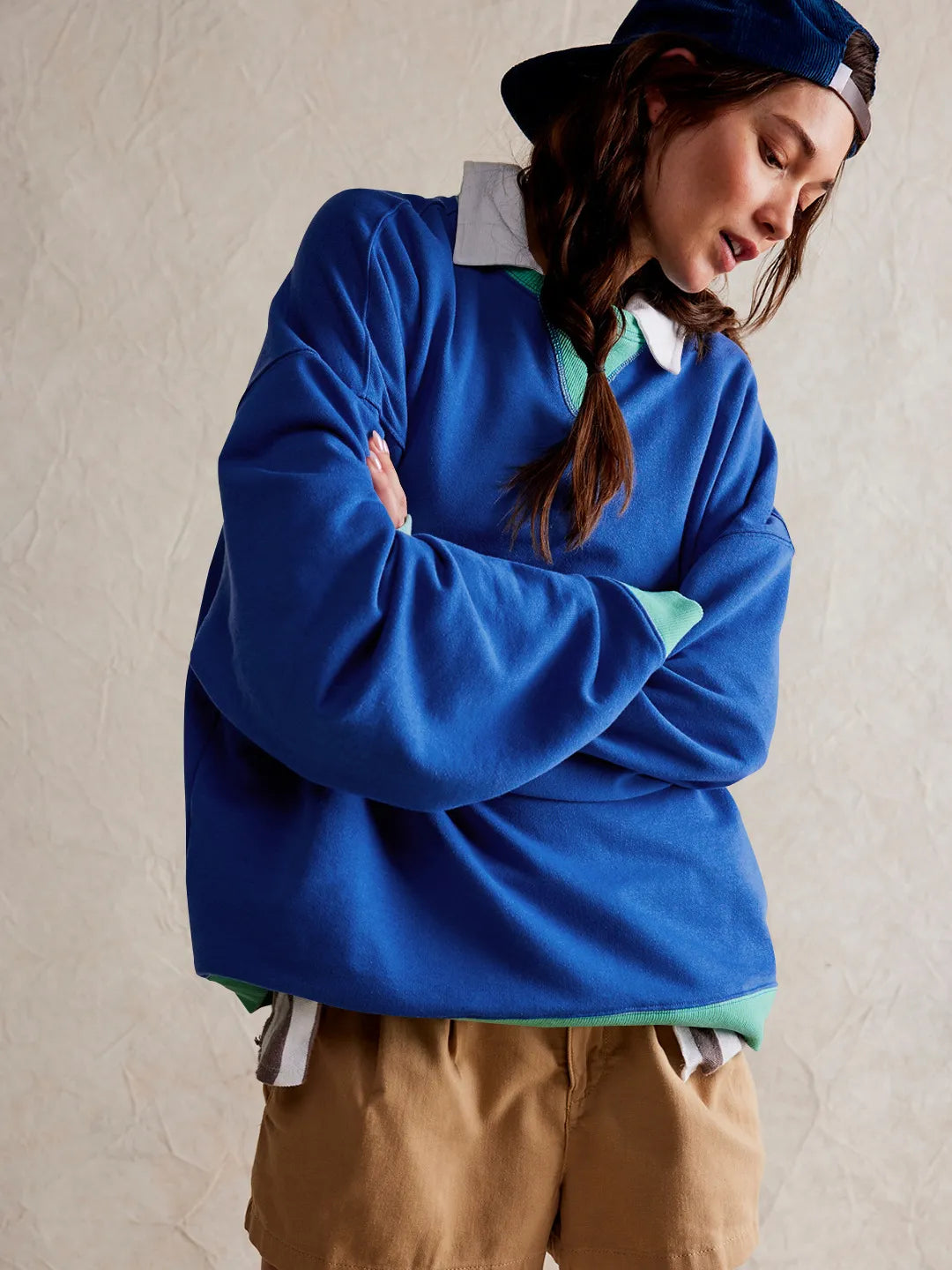 Linda | Suéter de colores con mangas farol Casual