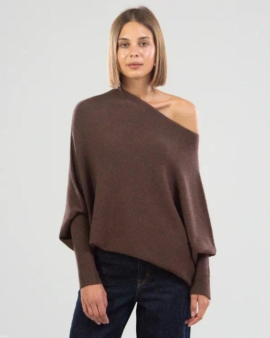 Onida Sweater | Jersey suelto con elegante remate en el hombro