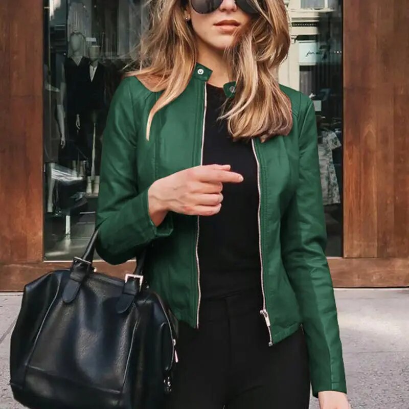Sannela | Chaqueta de cuero clásica para mujer