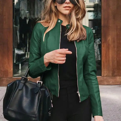 Sannela | Chaqueta de cuero clásica para mujer