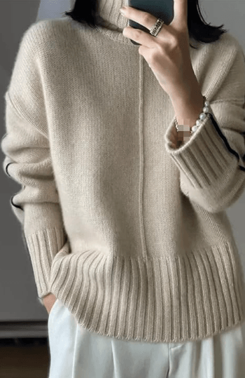 Jersey largo con detalles brillantes y un diseño único