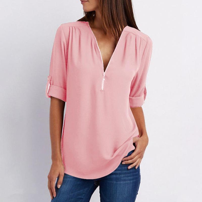 1+1 GRATIS | Blusa casual con cremallera | Blusa Frieda