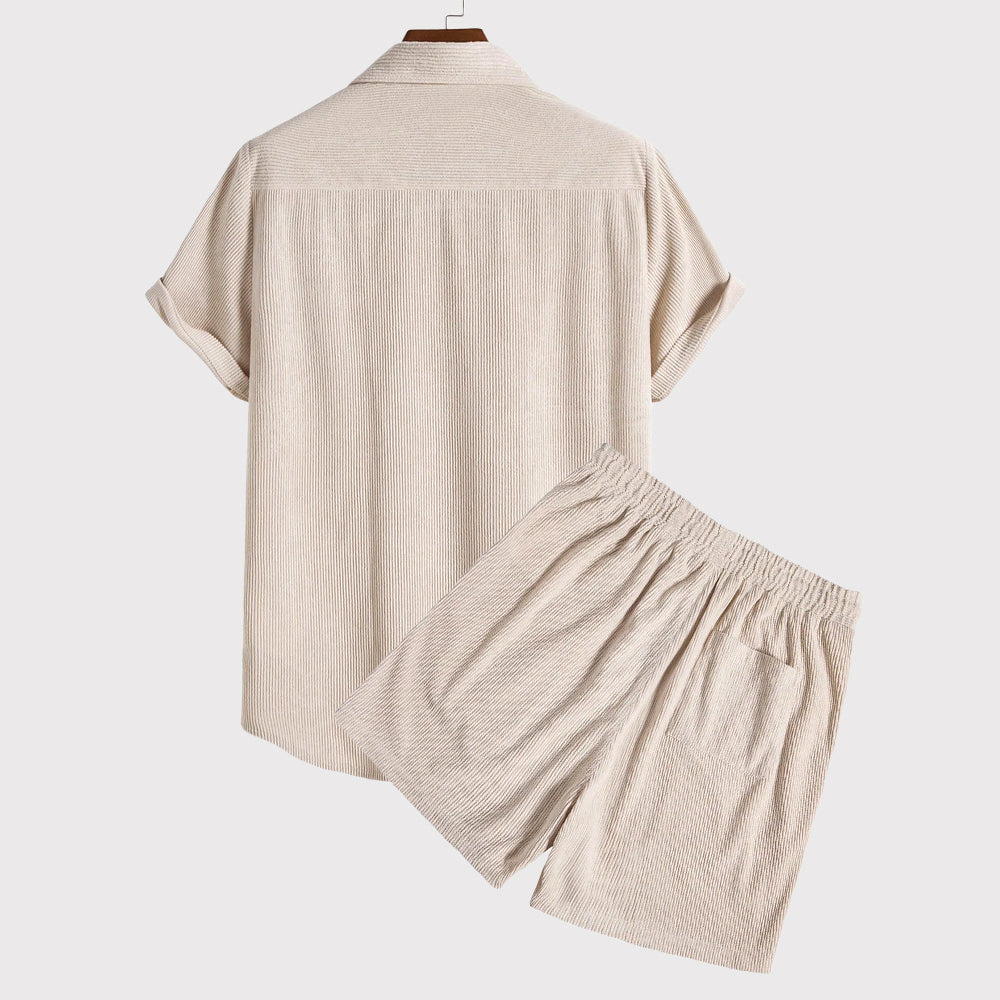 Męski Komplet Koszula i Szorty Tailored Fit