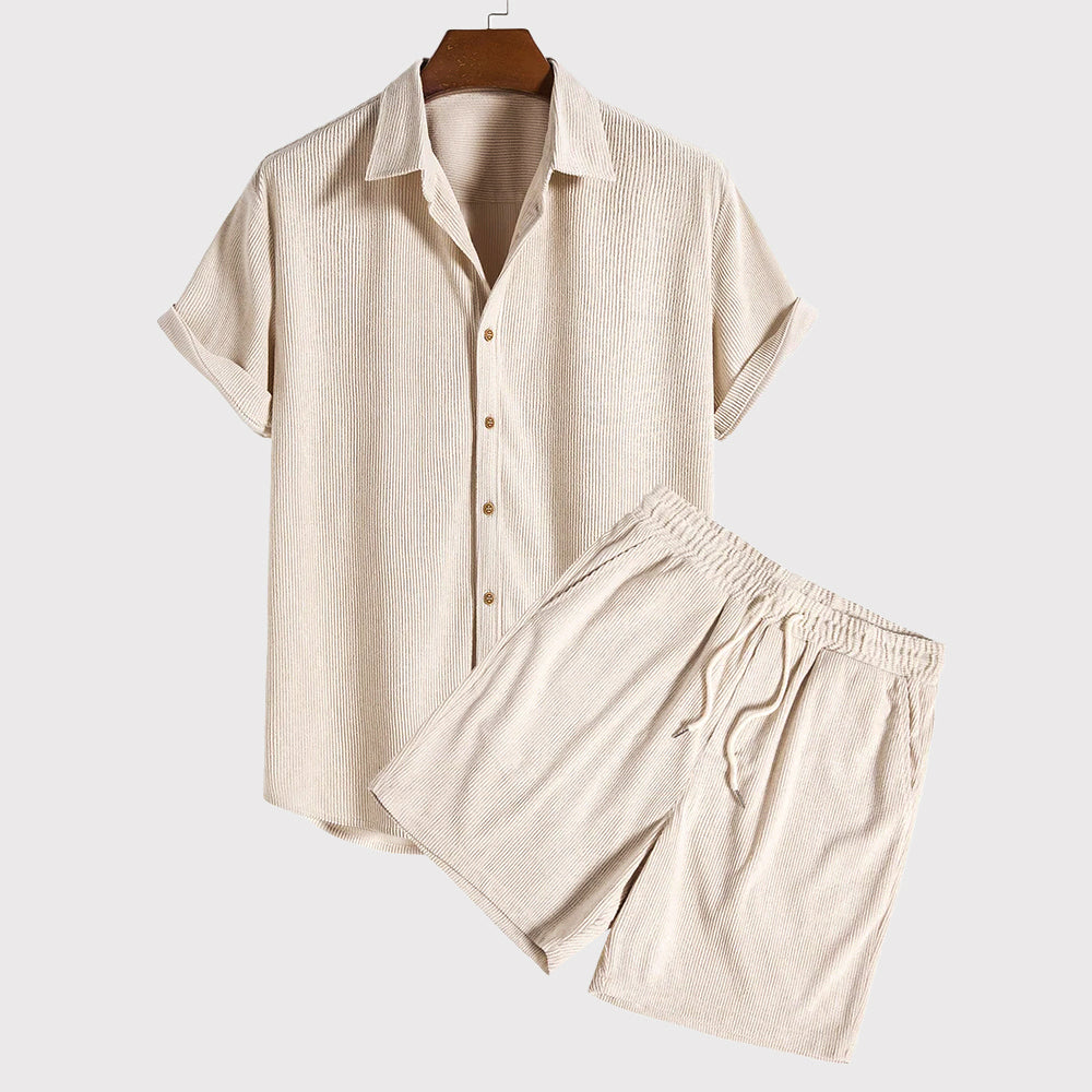 Męski Komplet Koszula i Szorty Tailored Fit