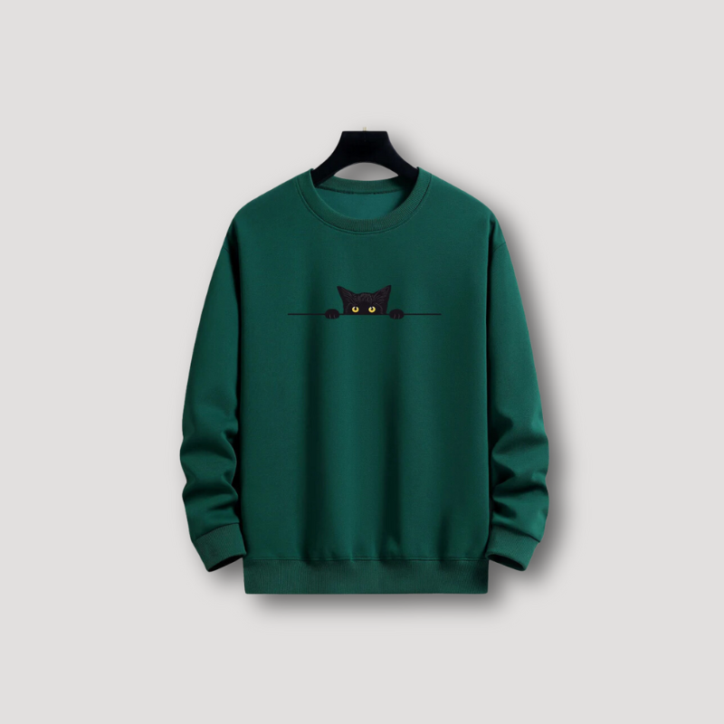 Emil | Sudadera gráfica gato negro