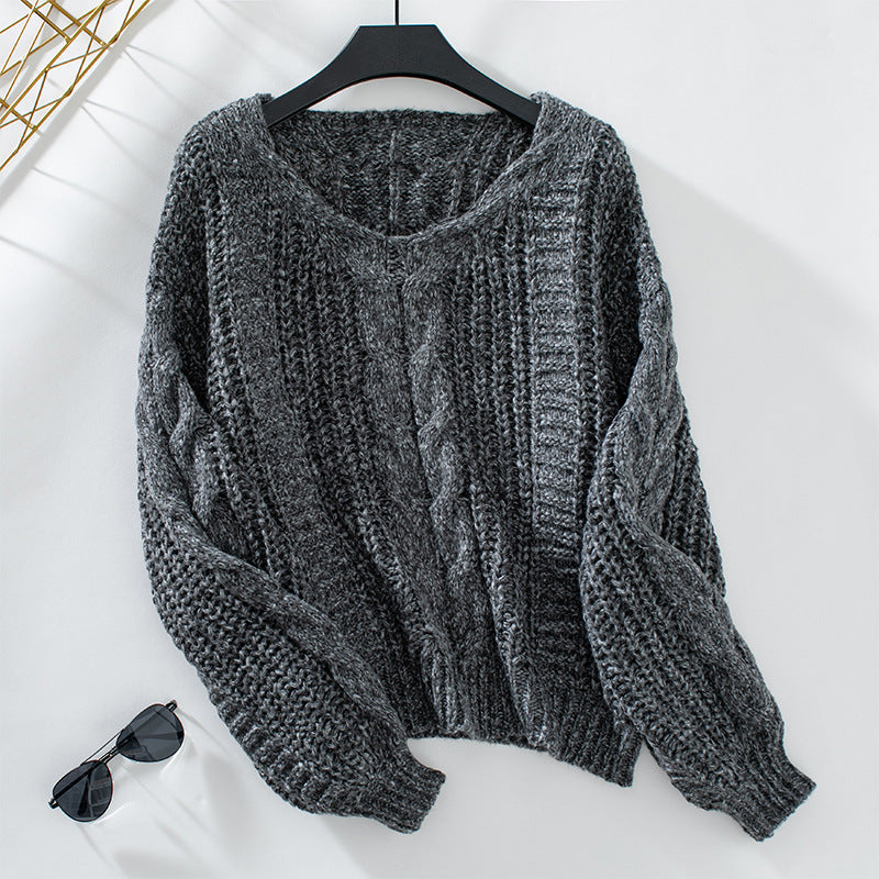 Kia | Jersey de punto con cuello en V y mangas abullonadas para mujer
