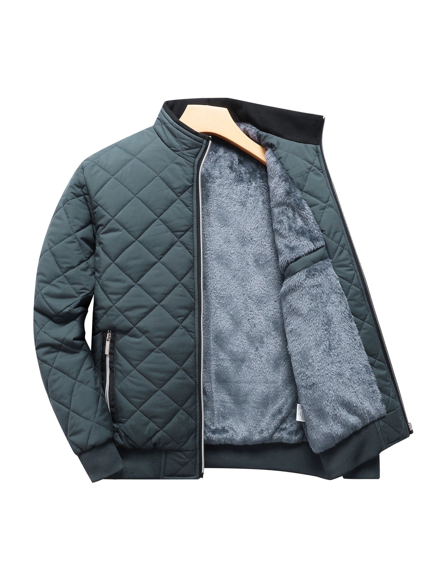 Chaqueta de invierno Casual Solid Fleece Warm Puffer para hombre | Perfecta para los días fríos de invierno