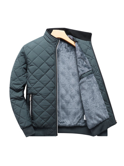 Chaqueta de invierno Casual Solid Fleece Warm Puffer para hombre | Perfecta para los días fríos de invierno