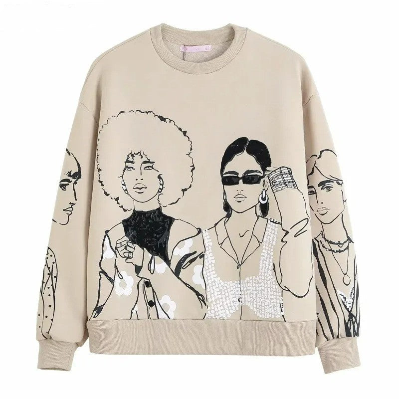 LuxeKnit | Sudaderas informales con estampado de lana