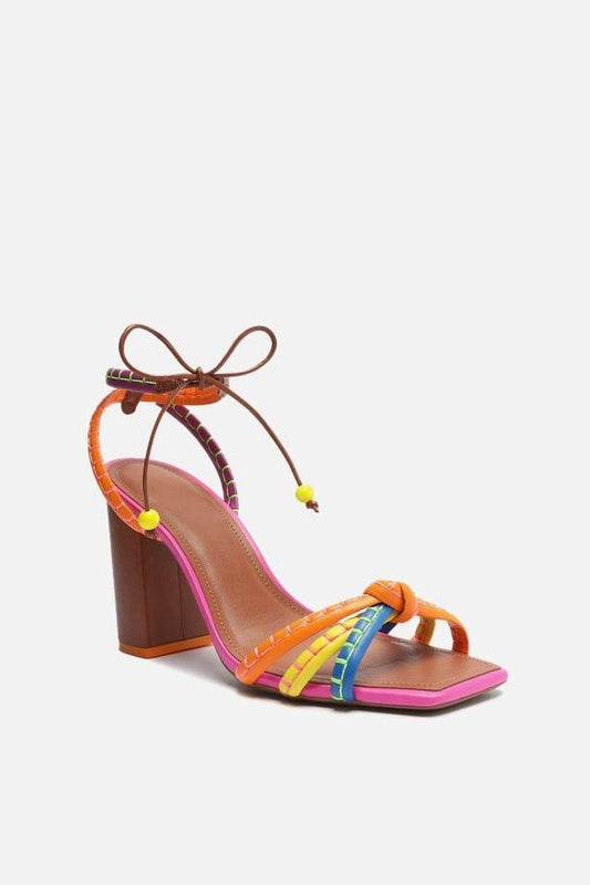 Magaly® | Sandalias con tacón y tira anudada
