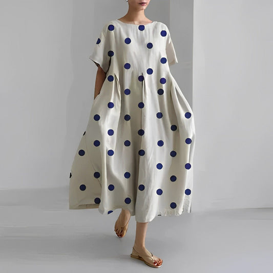 Vestido bohemio con lunares