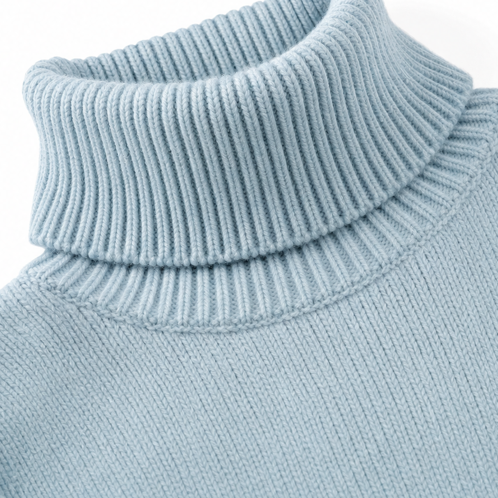 Damski Dwuczęściowy Komplet Sweter Golfowy Szerokie Spodnie