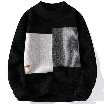 Moderno y elegante jersey de punto geométrico para hombre