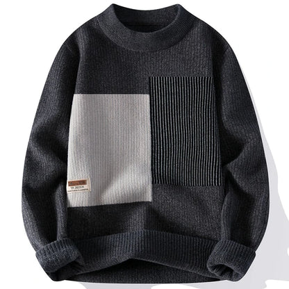 Moderno y elegante jersey de punto geométrico para hombre