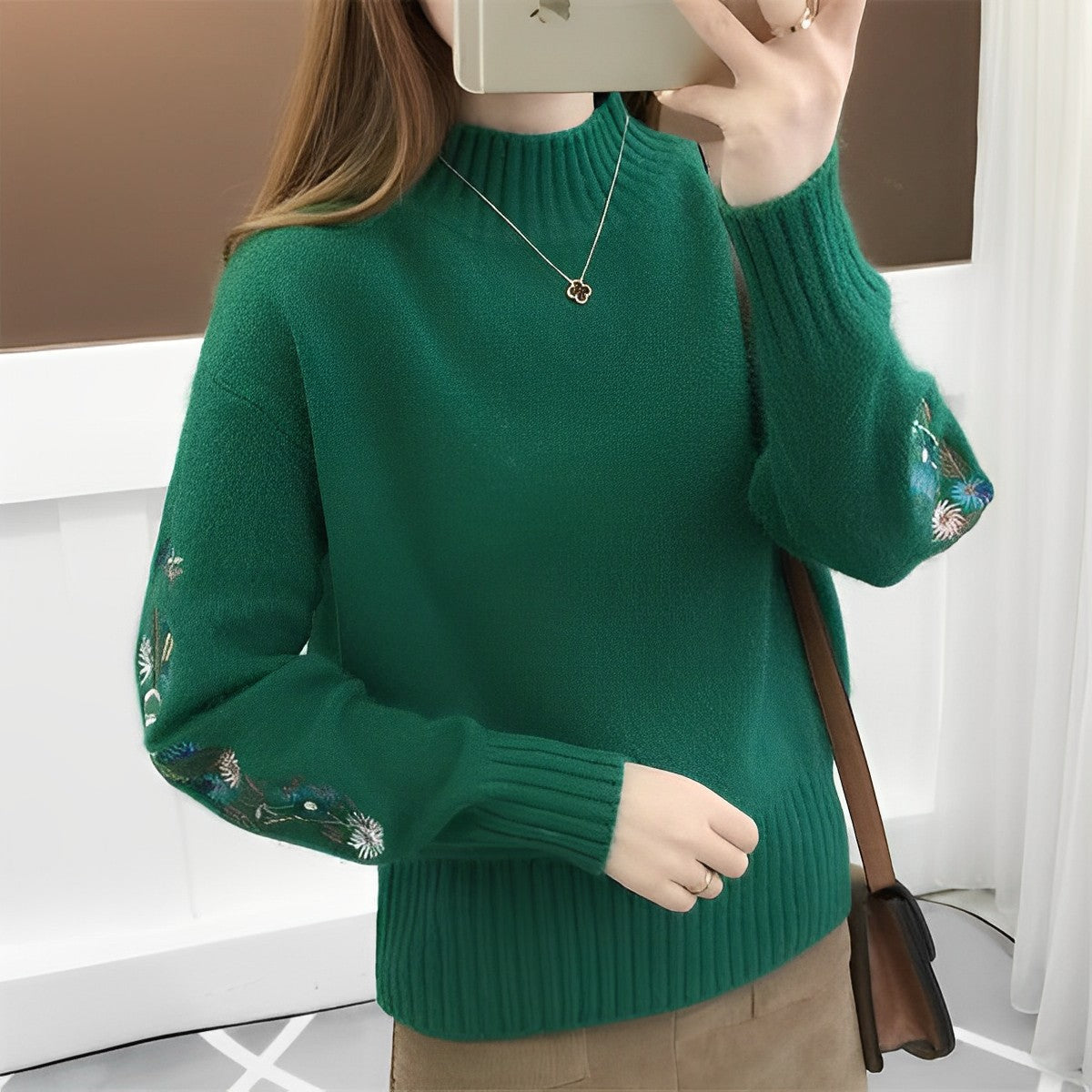 Pyra Sweater | Jersey de punto con bordado floral
